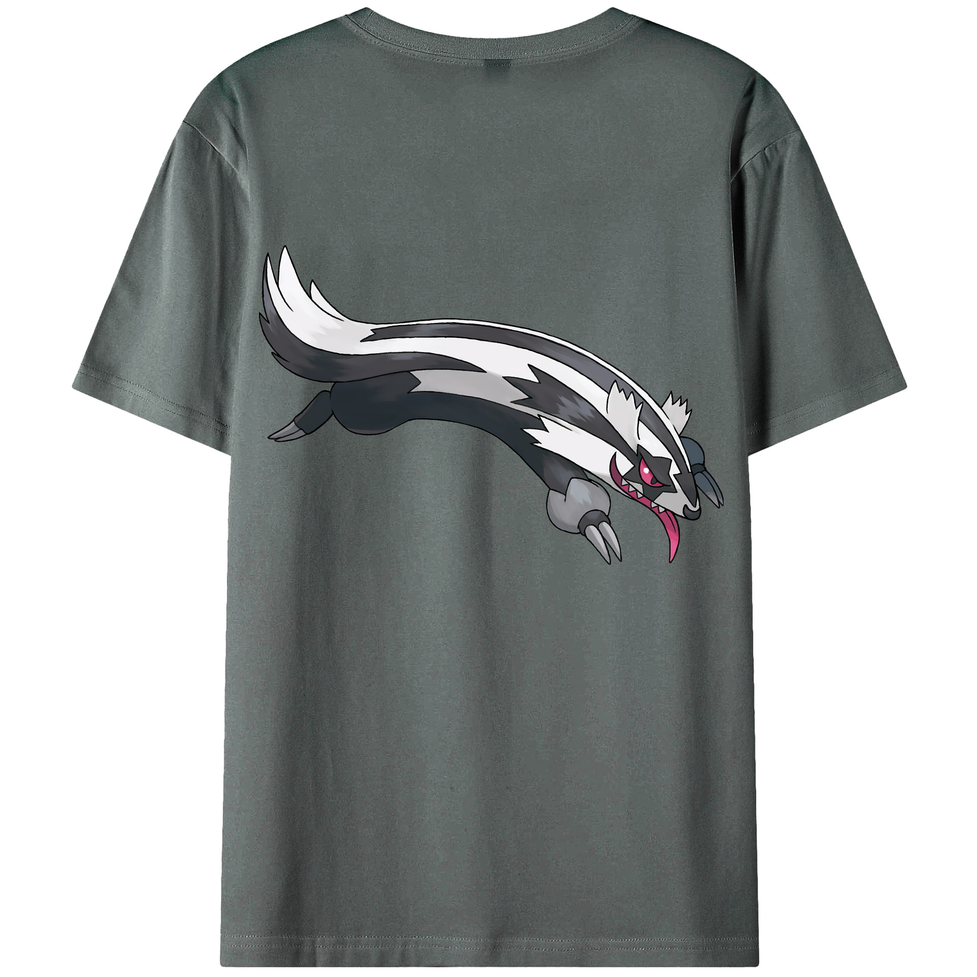 （画像用） ポケットモンスター Pokémon 綿100％ メンズ半袖Tシャツ（バックプリント） 通気性